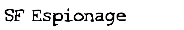 SF Espionage font preview